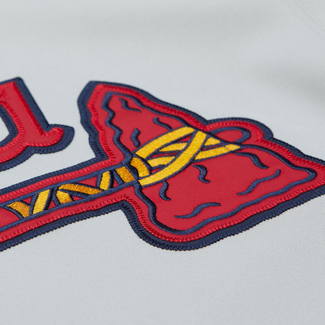 Atlanta Braves Mitchell & Ness Gray Authentic MLB Jersey