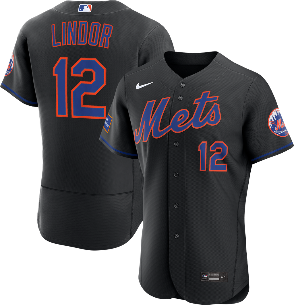 New York Mets Nike Black Authentic MLB baseball jersey