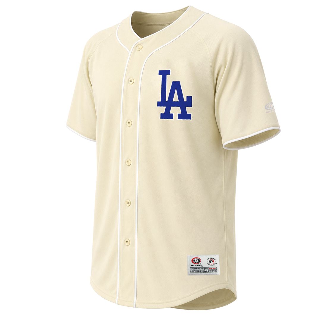 Los Angeles Dodgers Stitches Cream Authentic MLB Jersey