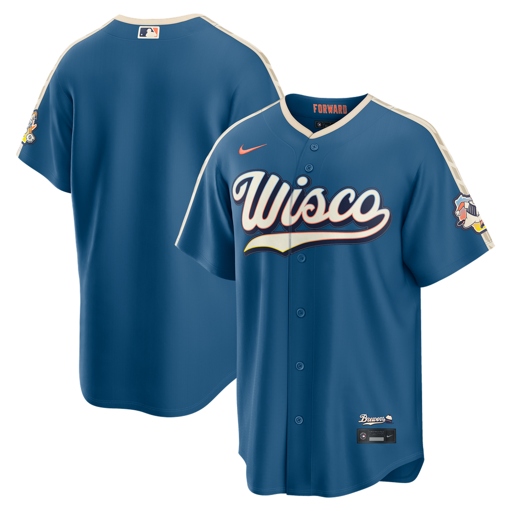 Milwaukee Brewers Nike Blue MLB baseball jersey