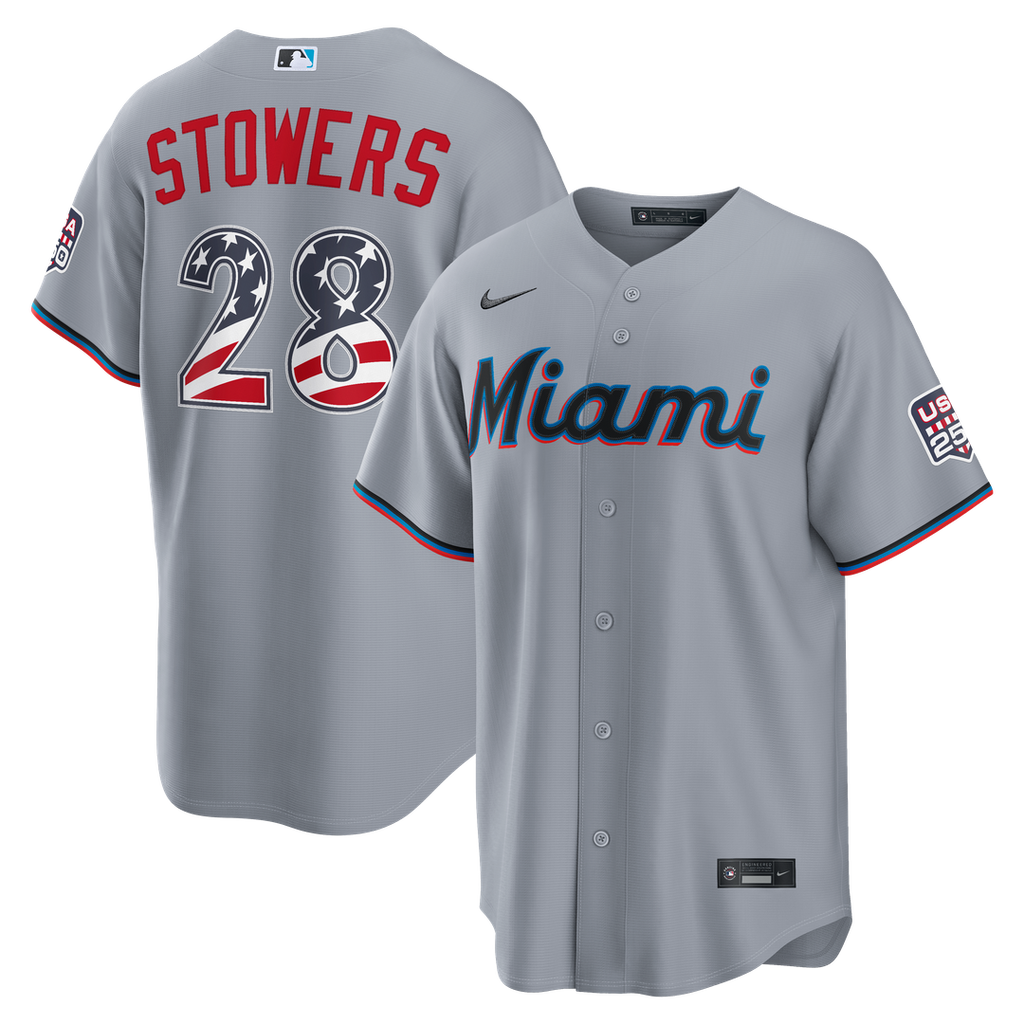 Miami Marlins Nike Gray MLB baseball jersey