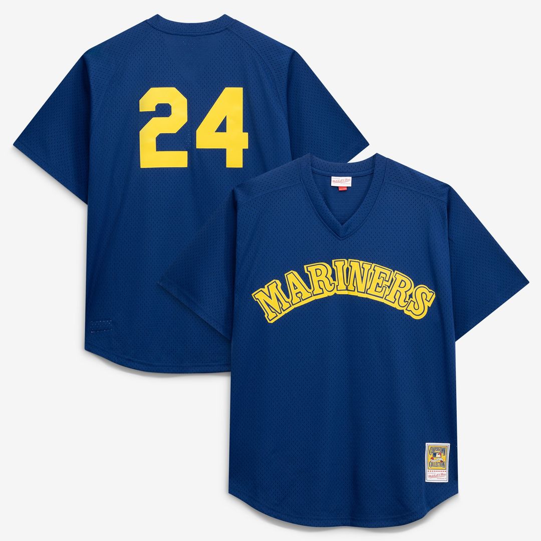 Seattle Mariners Mitchell & Ness Navy Authentic MLB Jersey