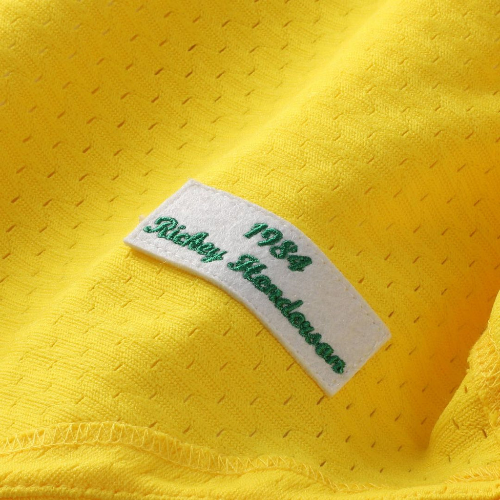Athletics Mitchell & Ness Yellow Authentic MLB Jersey