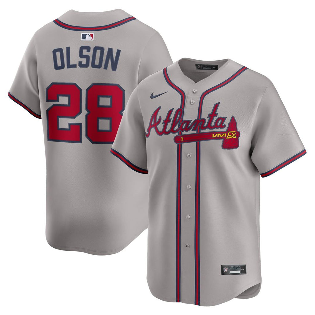 Atlanta Braves Nike Gray Authentic MLB baseball jersey