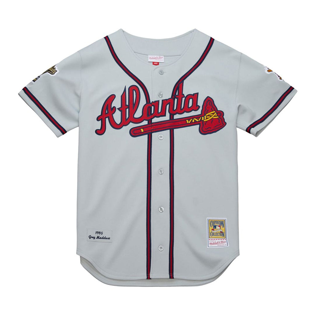 Atlanta Braves Mitchell & Ness Gray Authentic MLB Jersey