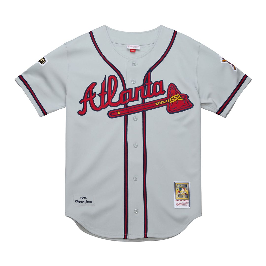 Atlanta Braves Mitchell & Ness Gray Authentic MLB Jersey