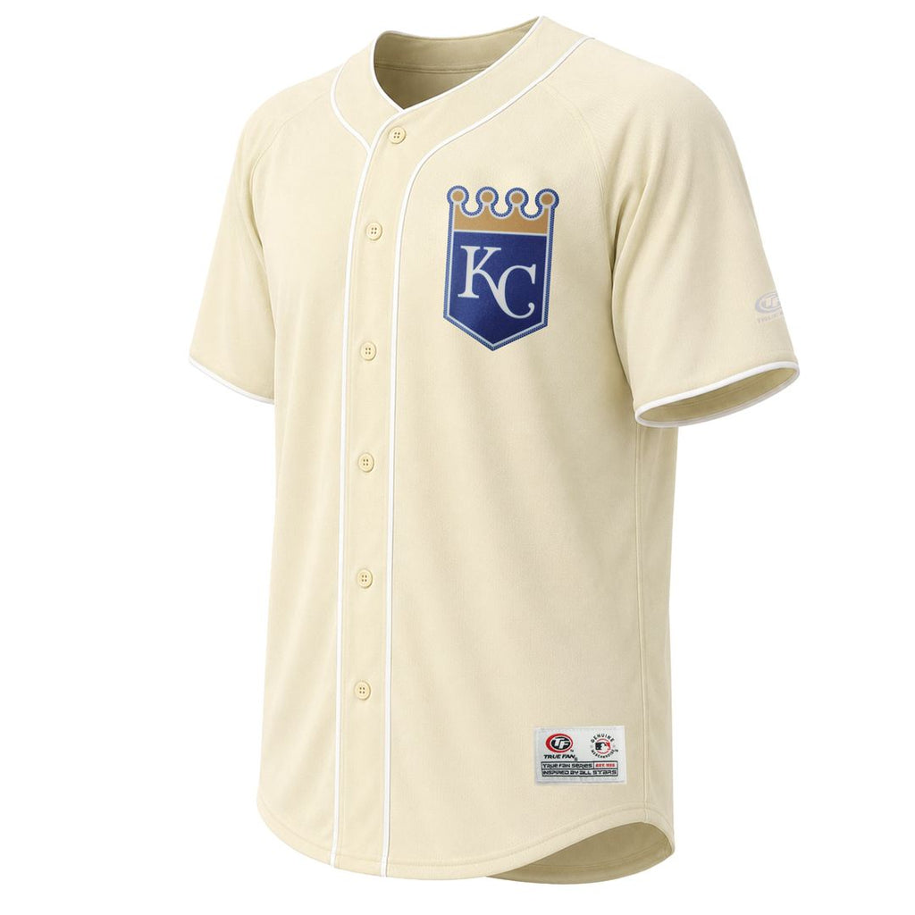 Kansas City Royals Stitches Cream Authentic MLB Jersey