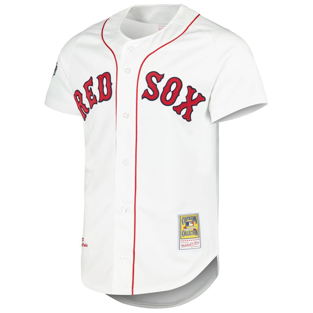 Boston Red Sox Mitchell & Ness White Authentic MLB Jersey