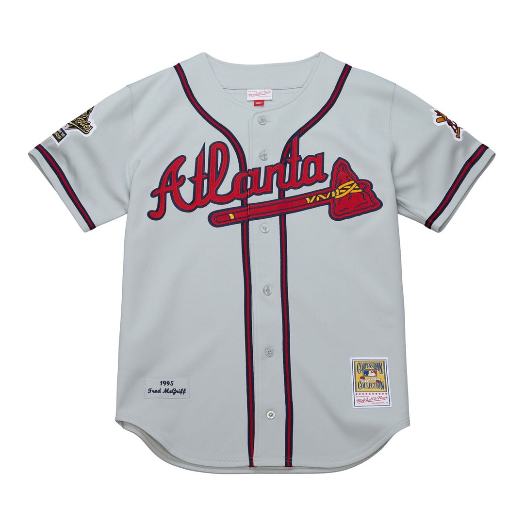 Atlanta Braves Mitchell & Ness Gray Authentic MLB Jersey