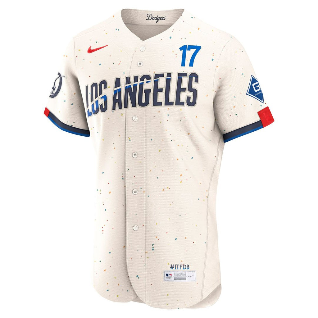 Los Angeles Dodgers Nike Cream Authentic MLB Jersey