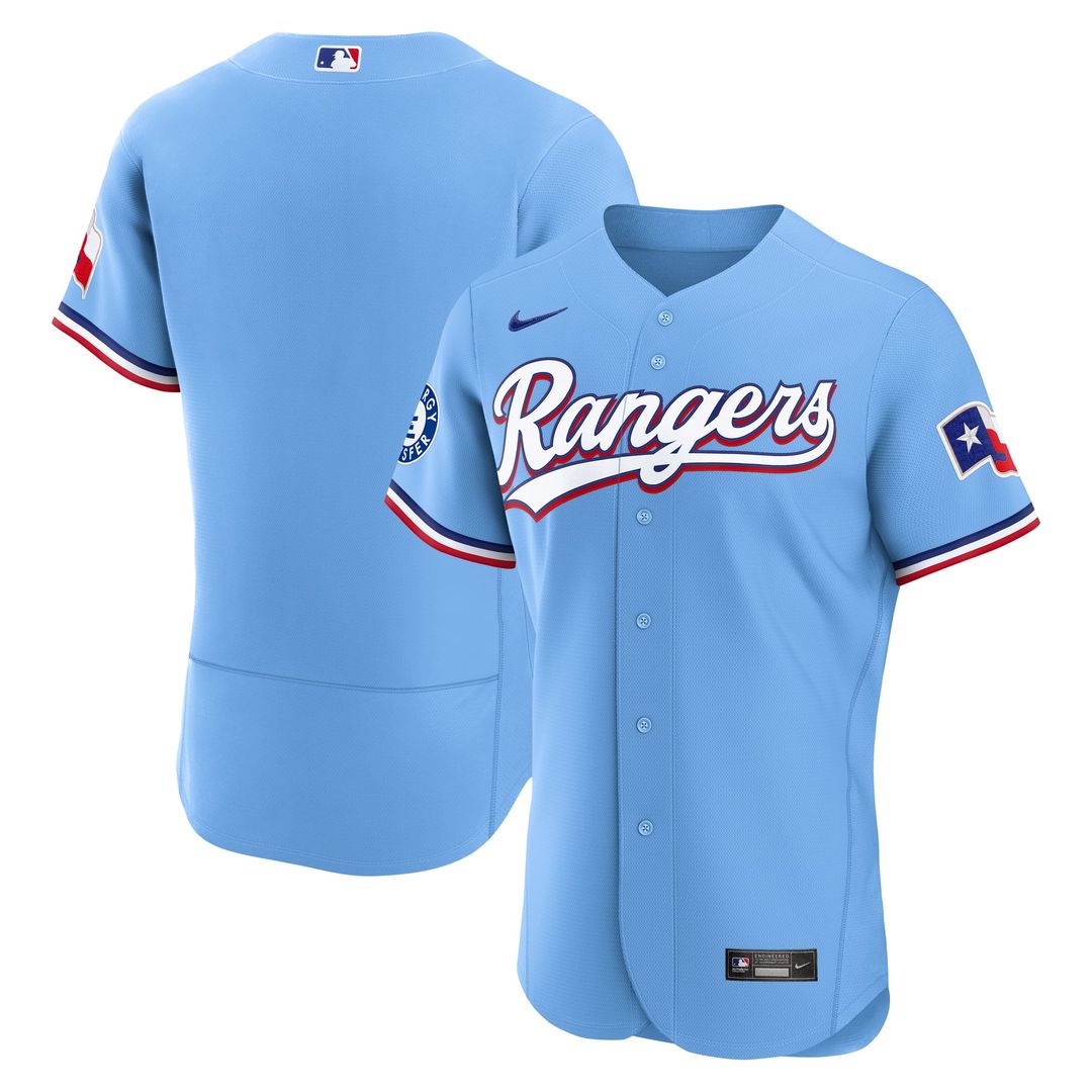 Texas Rangers Nike Blue Authentic MLB baseball jersey