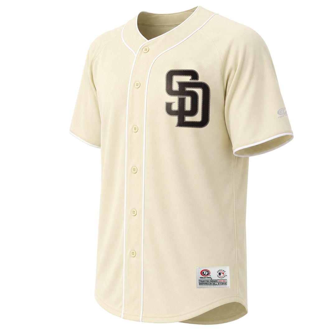 San Diego Padres Stitches Cream Authentic MLB Jersey