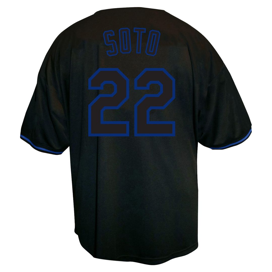 New York Mets Profile Black MLB Jersey