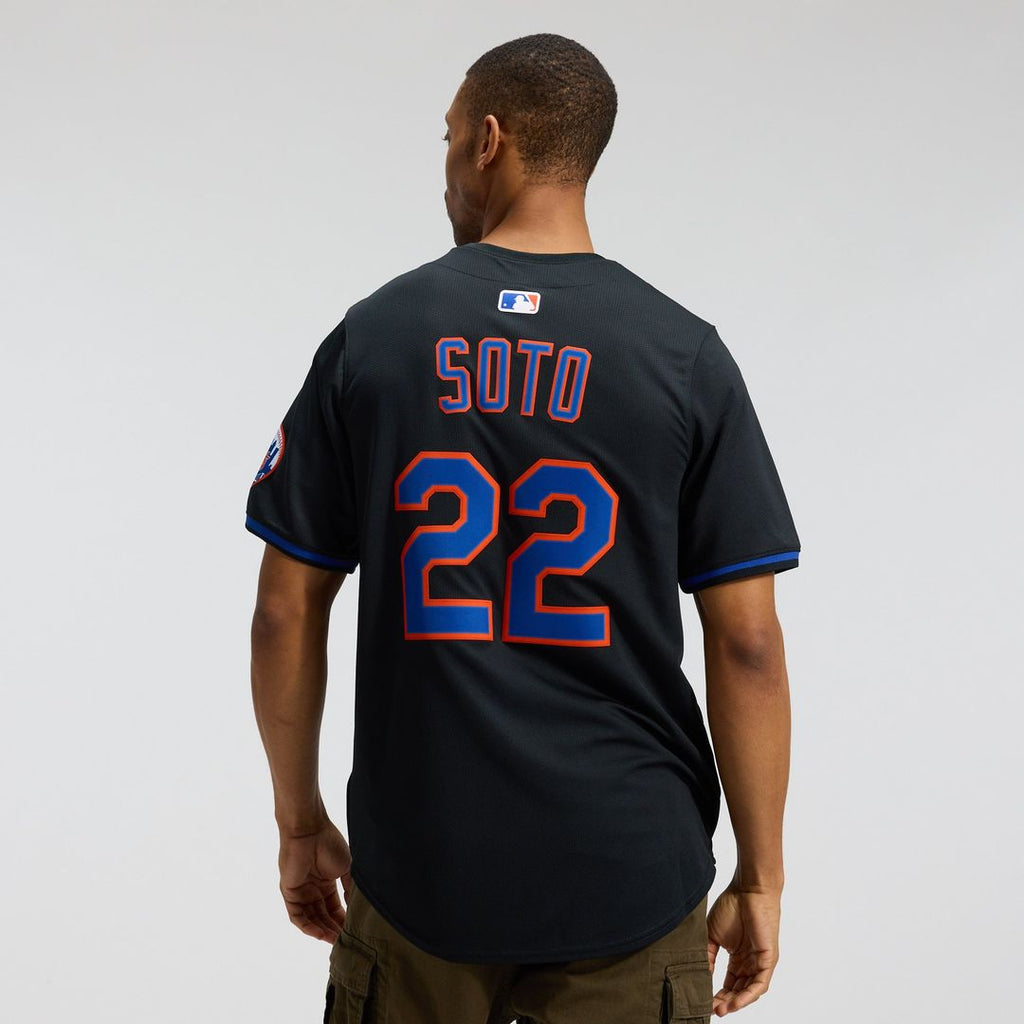 New York Mets Nike Black Authentic MLB Jersey