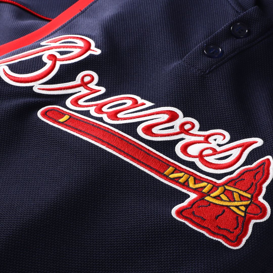 Atlanta Braves Mitchell & Ness Navy Authentic MLB Jersey