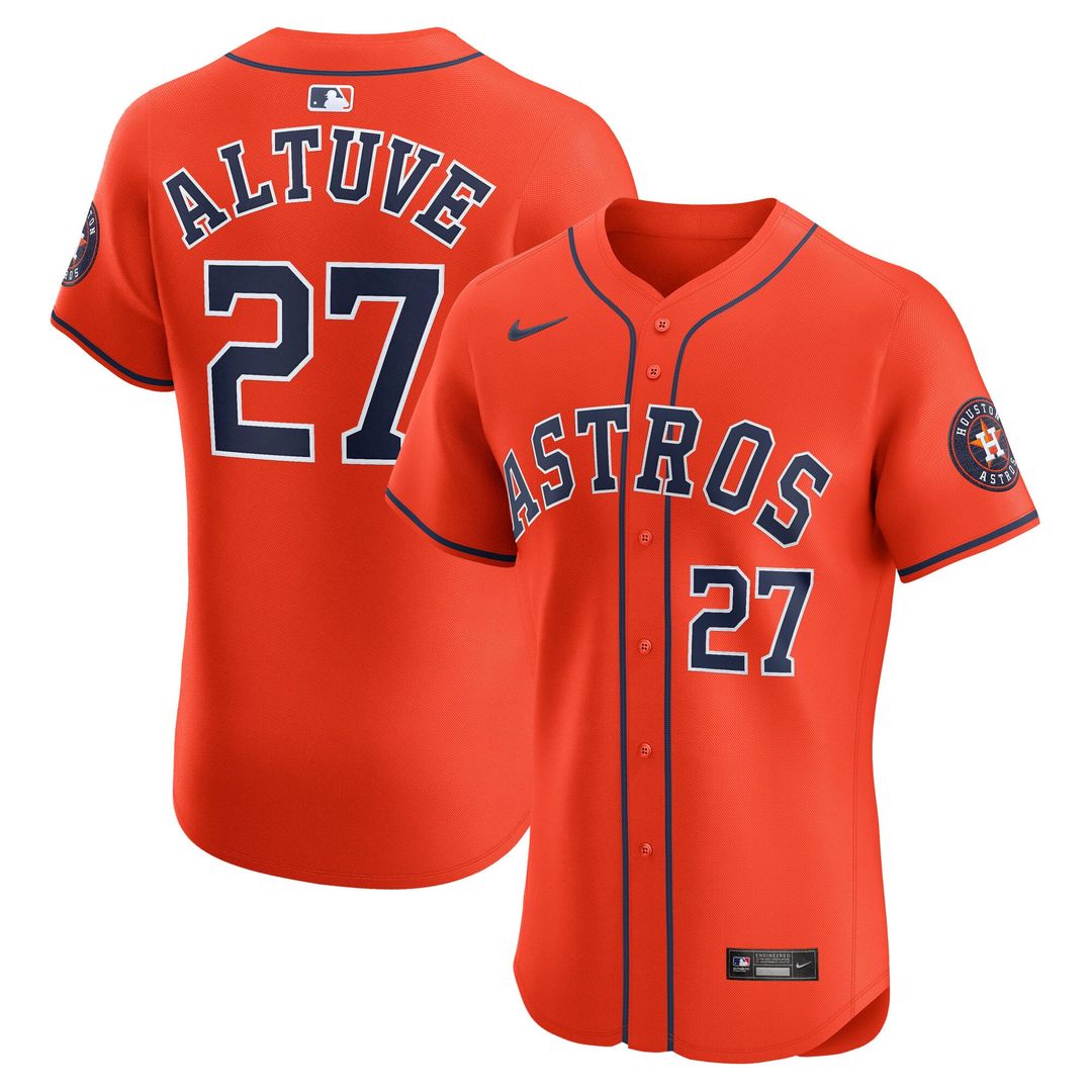 Houston Astros Nike Orange Authentic MLB baseball jersey