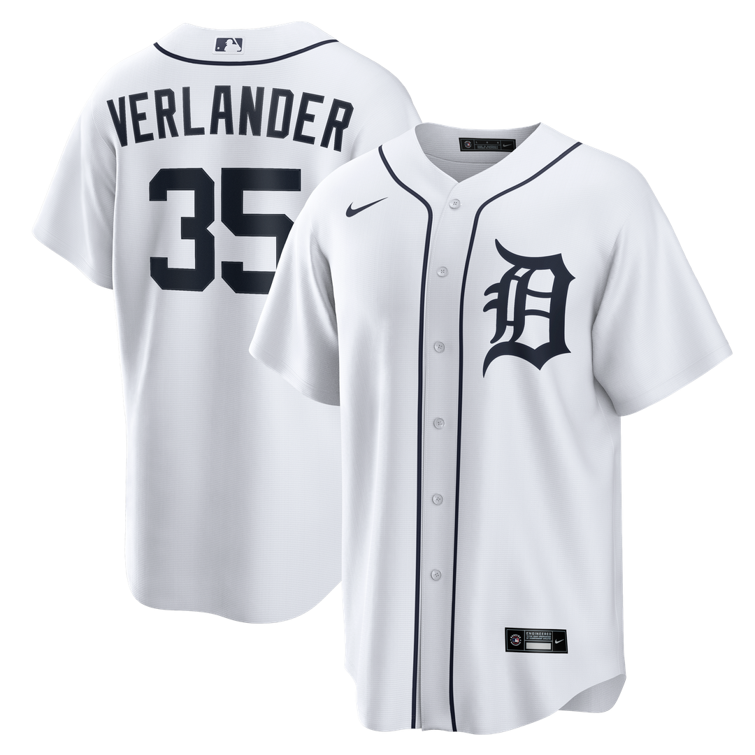 Detroit Tigers Nike White Replica MLB baseball jersey