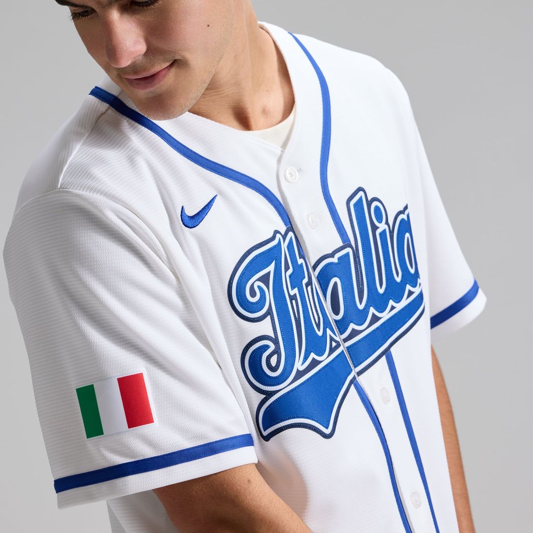 Italy Baseball Nike White MLB Jersey
