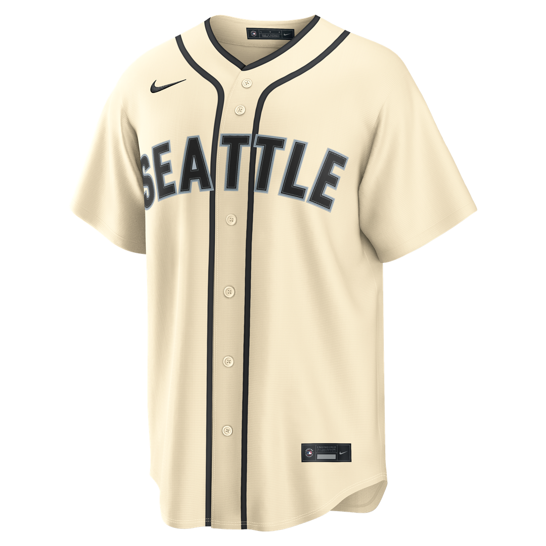 Seattle Mariners Nike Cream Replica MLB Jersey