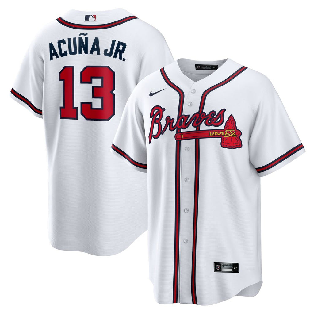 Atlanta Braves Nike White Replica MLB baseball jersey