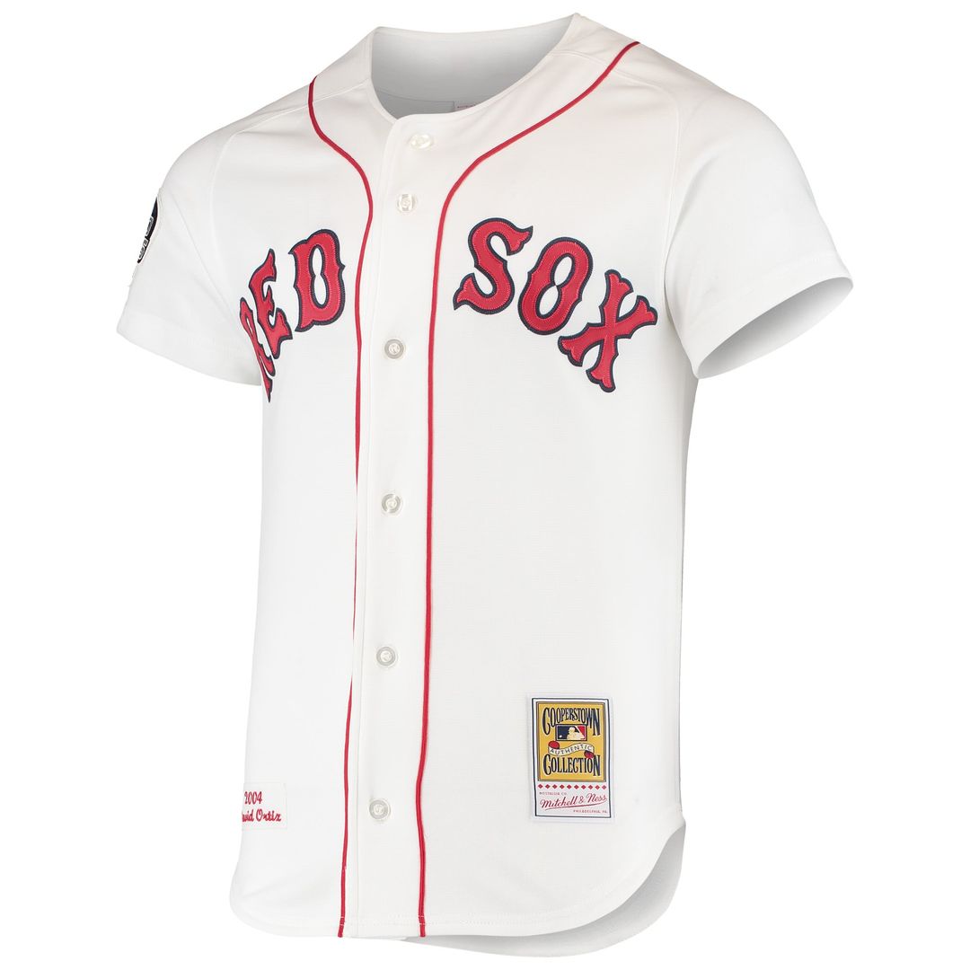 Boston Red Sox Mitchell & Ness White Authentic MLB Jersey