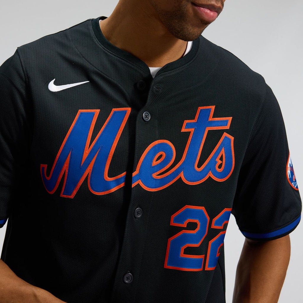 New York Mets Nike Black Authentic MLB Jersey