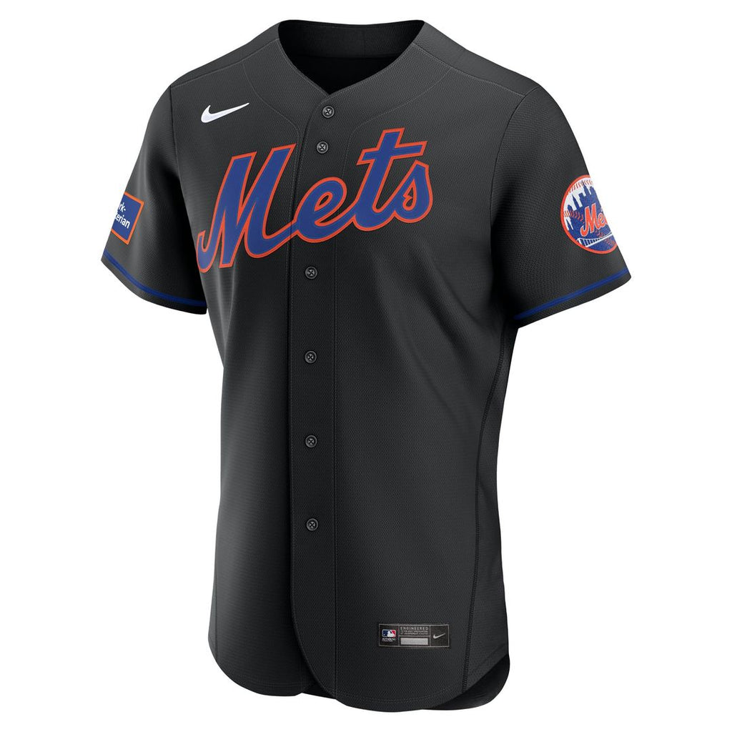 New York Mets Nike Black Authentic MLB Jersey