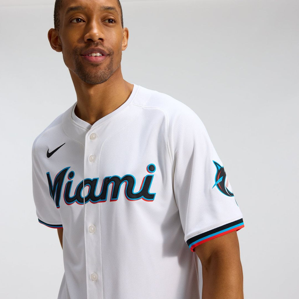 Miami Marlins Nike White Authentic MLB Jersey