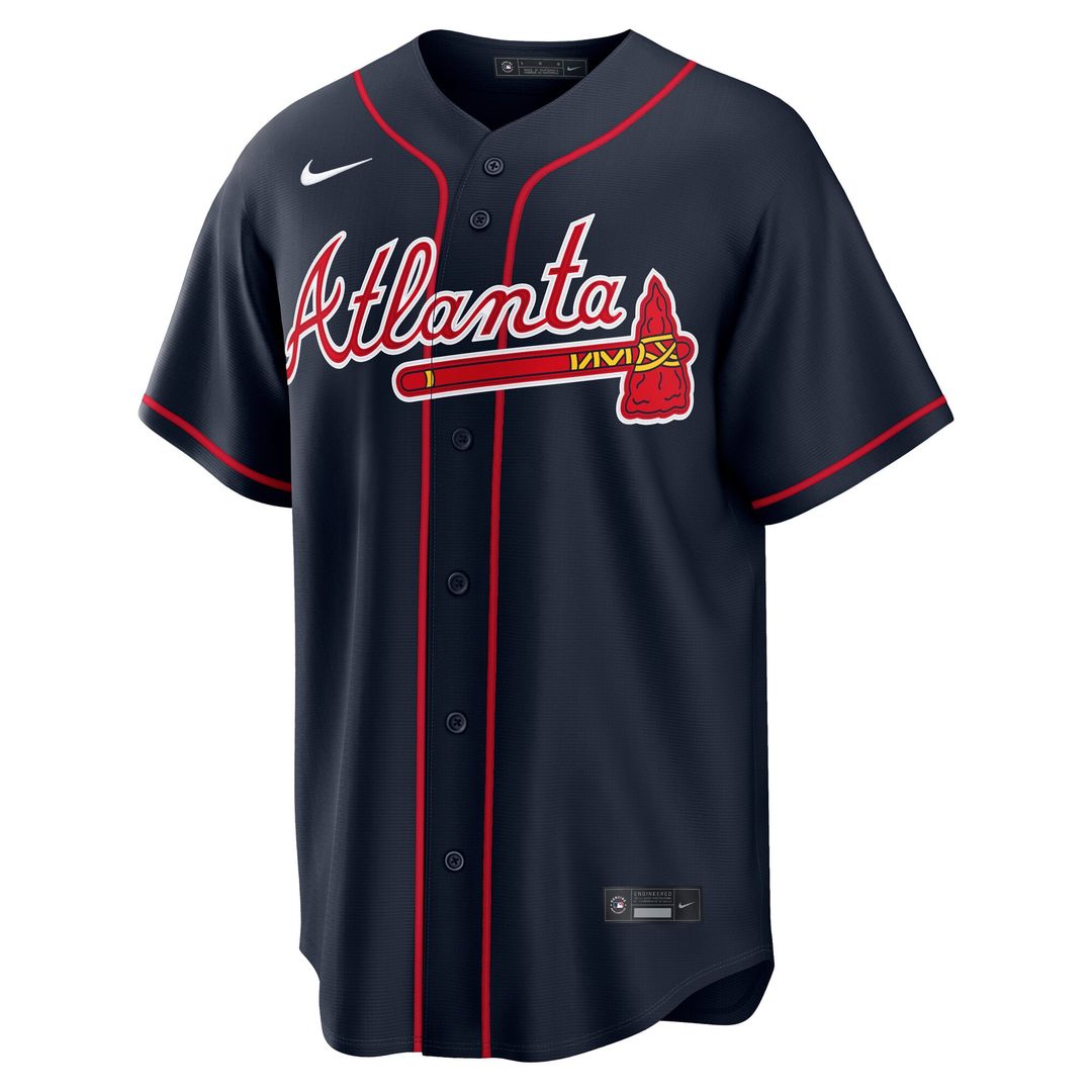 Atlanta Braves Nike Navy Replica MLB Jersey