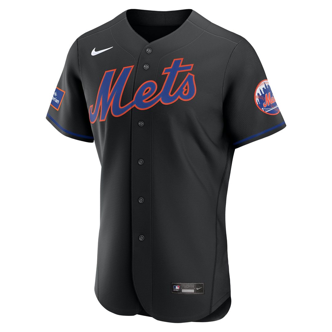 New York Mets Nike Black Authentic MLB Jersey