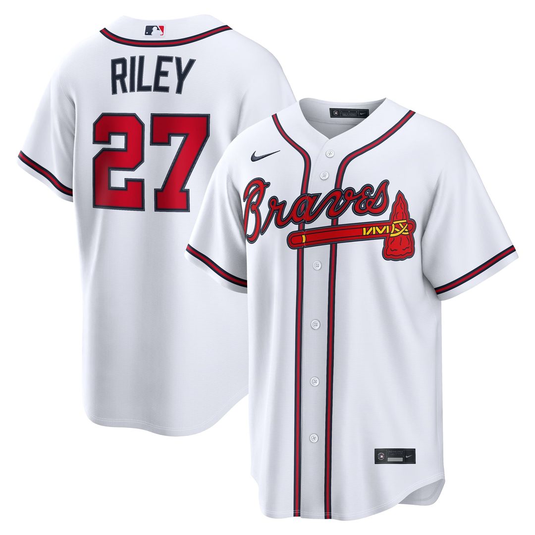 Atlanta Braves Nike White Replica MLB baseball jersey