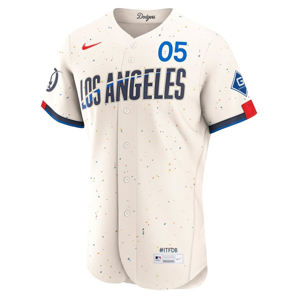 Los Angeles Dodgers Nike Cream Authentic MLB Jersey