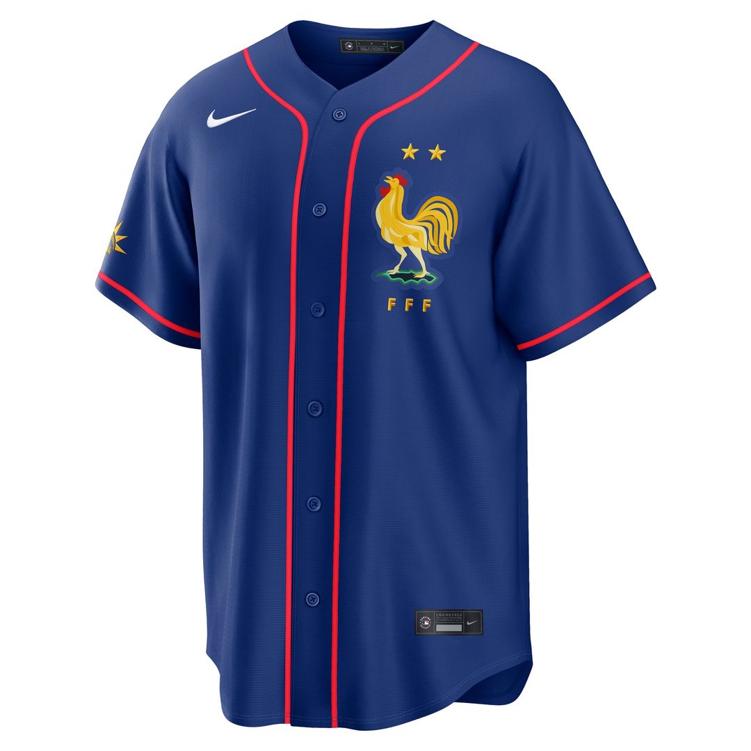 France National Team Nike Blue Replica MLB Jersey