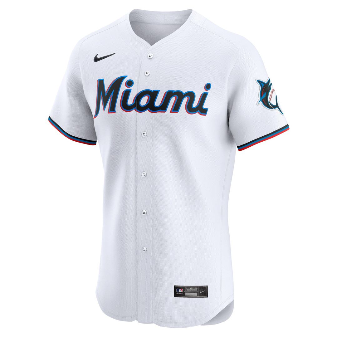 Miami Marlins Nike White Authentic MLB Jersey