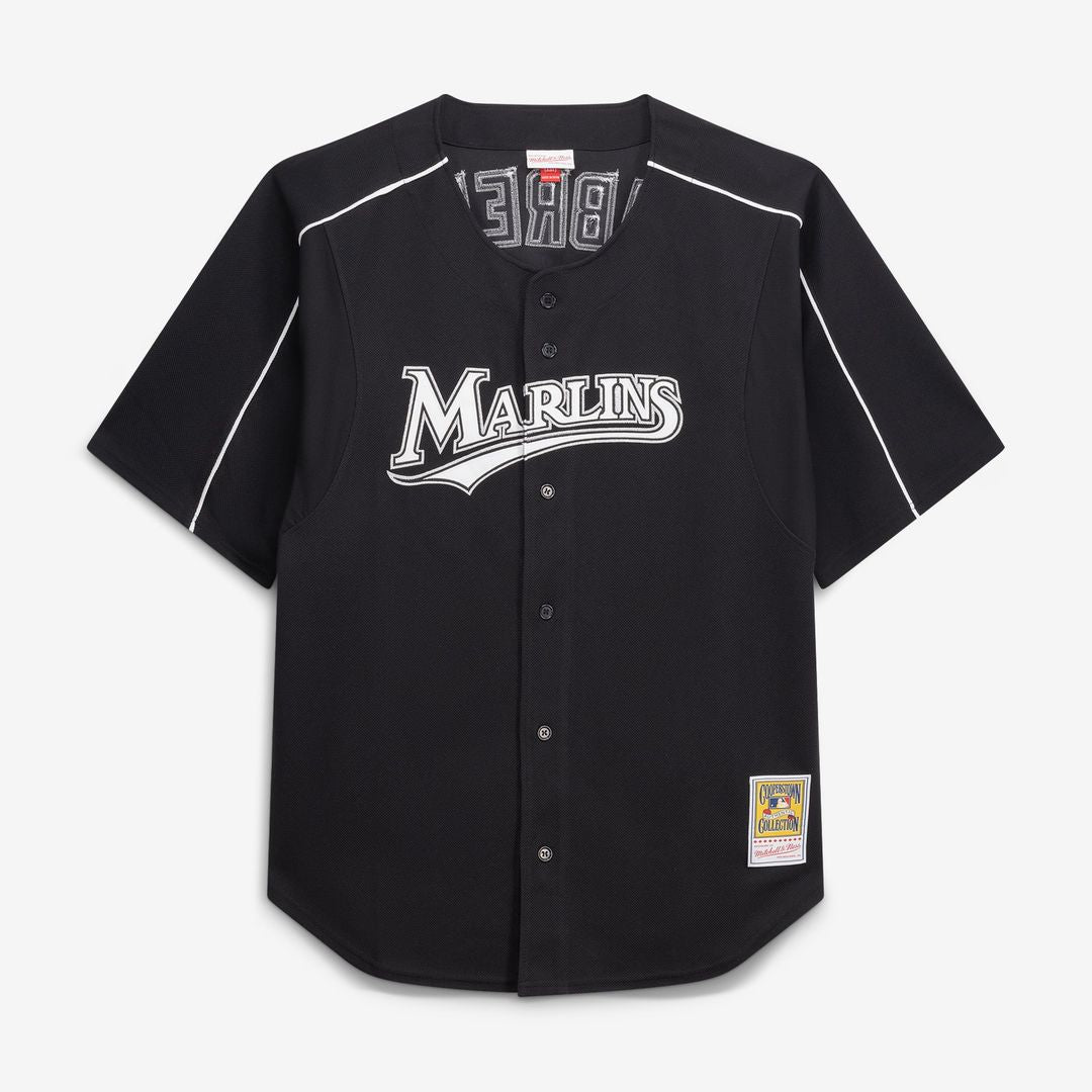 Miami Marlins Mitchell & Ness Black Authentic MLB Jersey