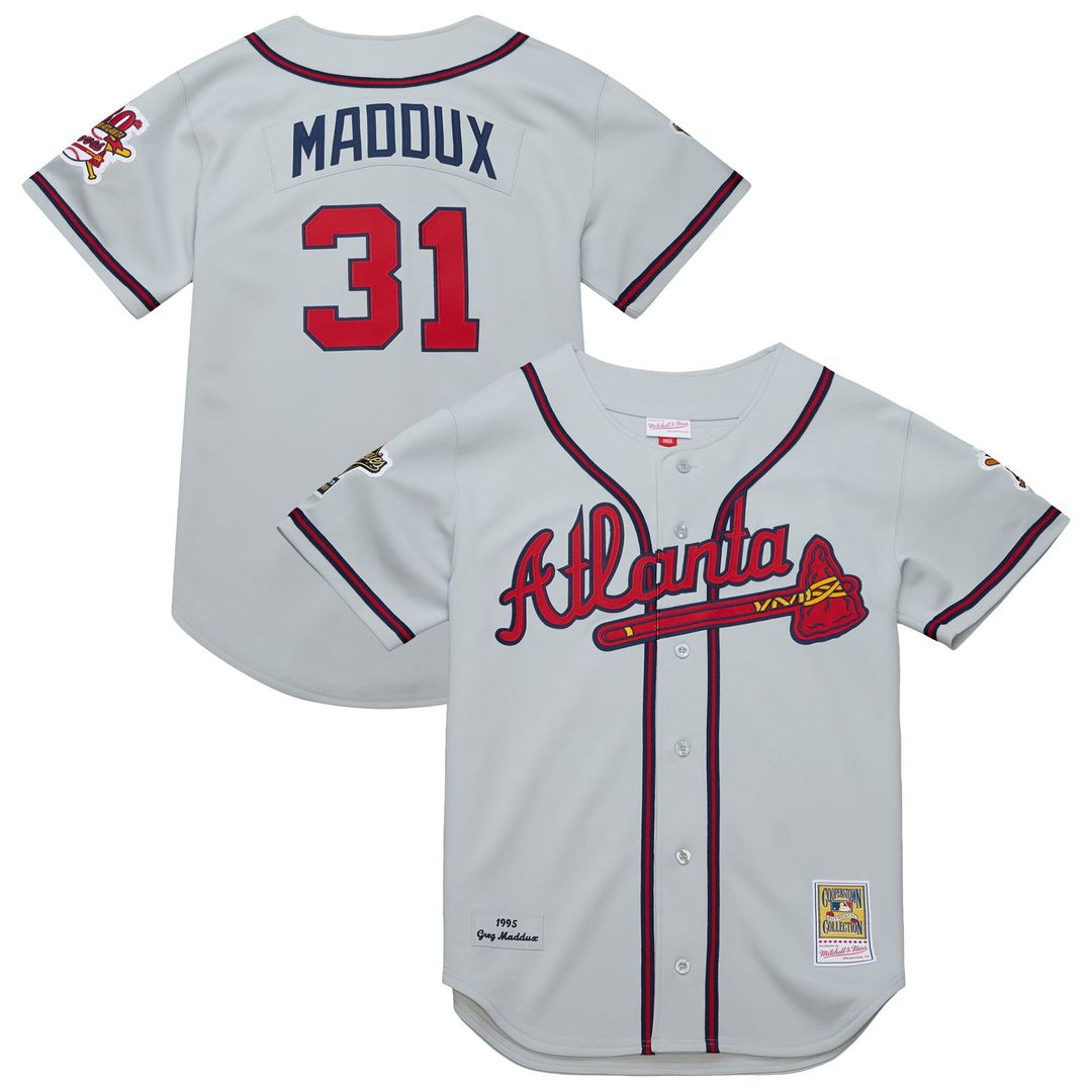 Atlanta Braves Mitchell & Ness Gray Authentic MLB baseball jersey