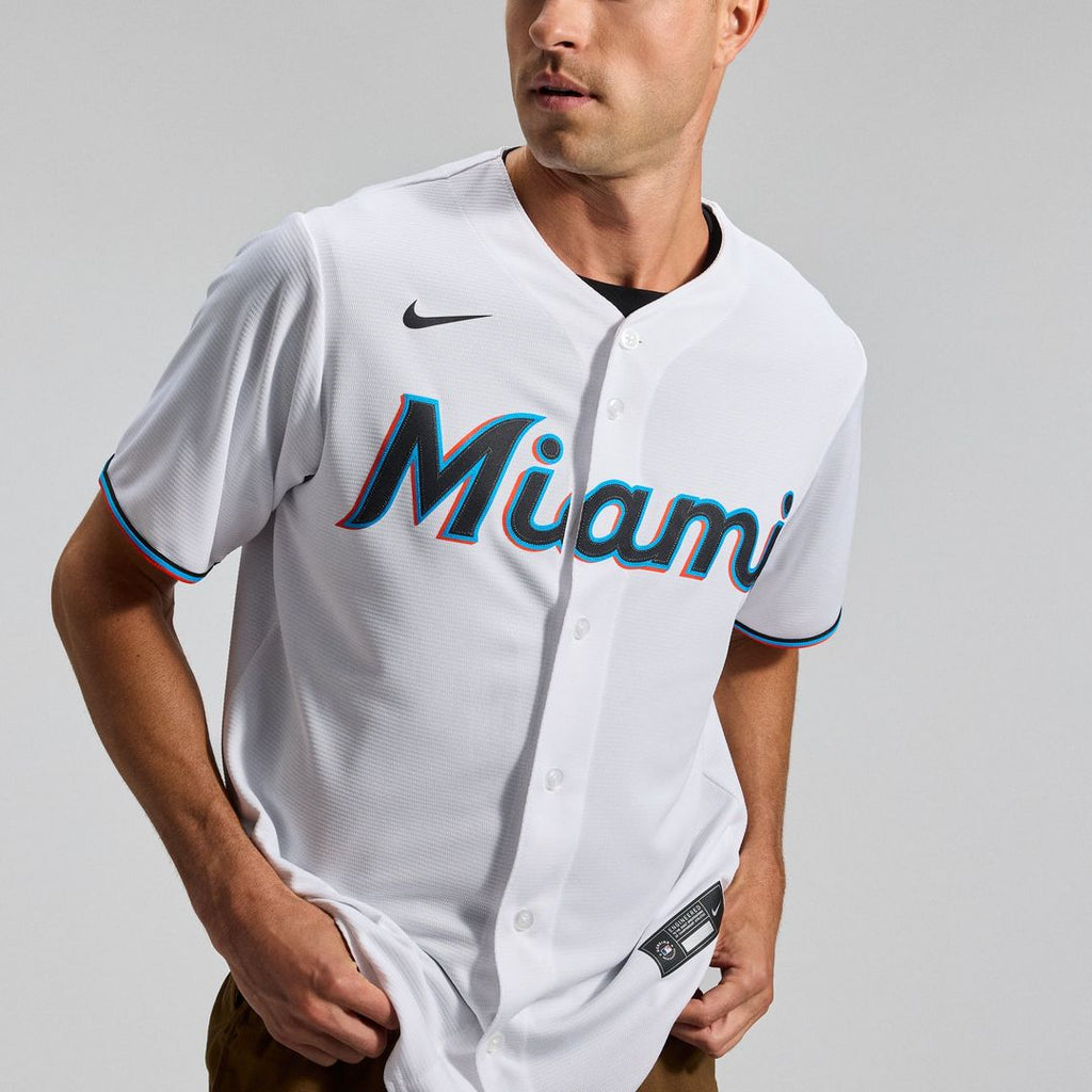 Miami Marlins Nike White Replica MLB Jersey