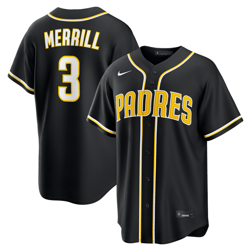 San Diego Padres Nike Black Replica MLB baseball jersey
