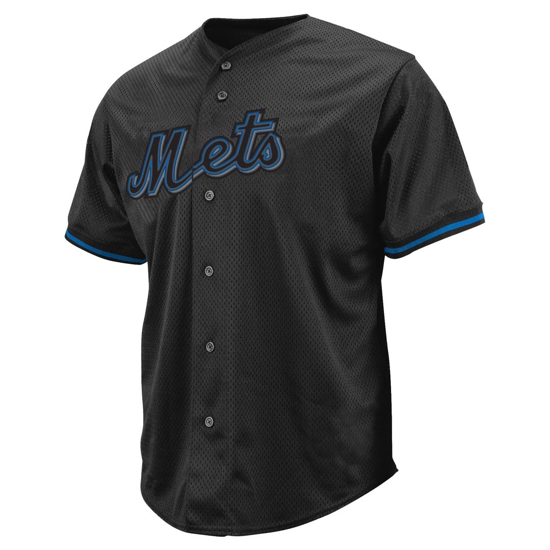 New York Mets Profile Black MLB Jersey