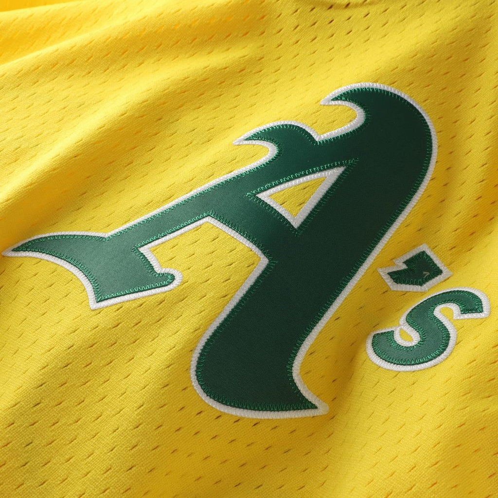 Athletics Mitchell & Ness Yellow Authentic MLB Jersey