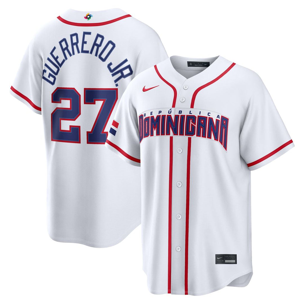 Dominican Republic Baseball Nike White MLB baseball jersey