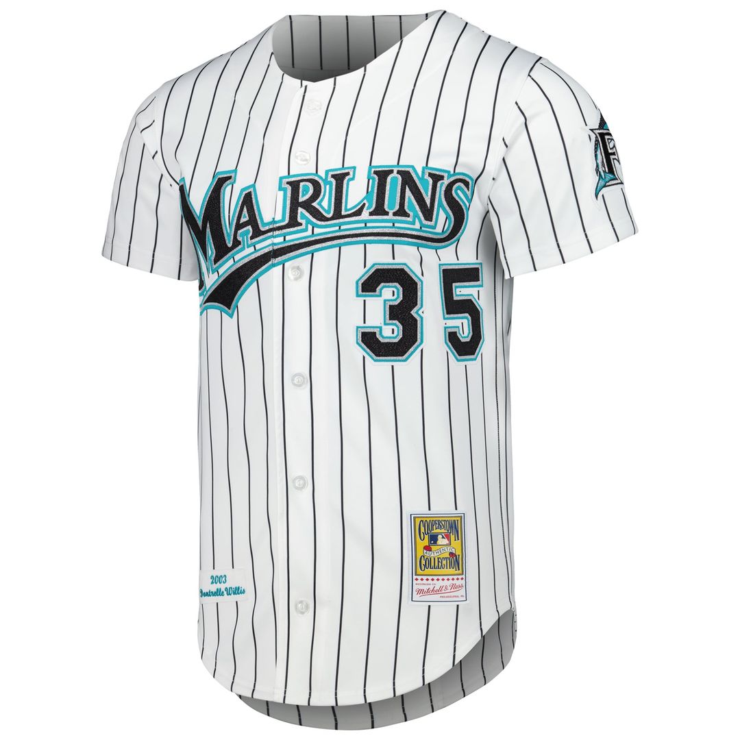Florida Marlins Mitchell & Ness White Authentic MLB Jersey