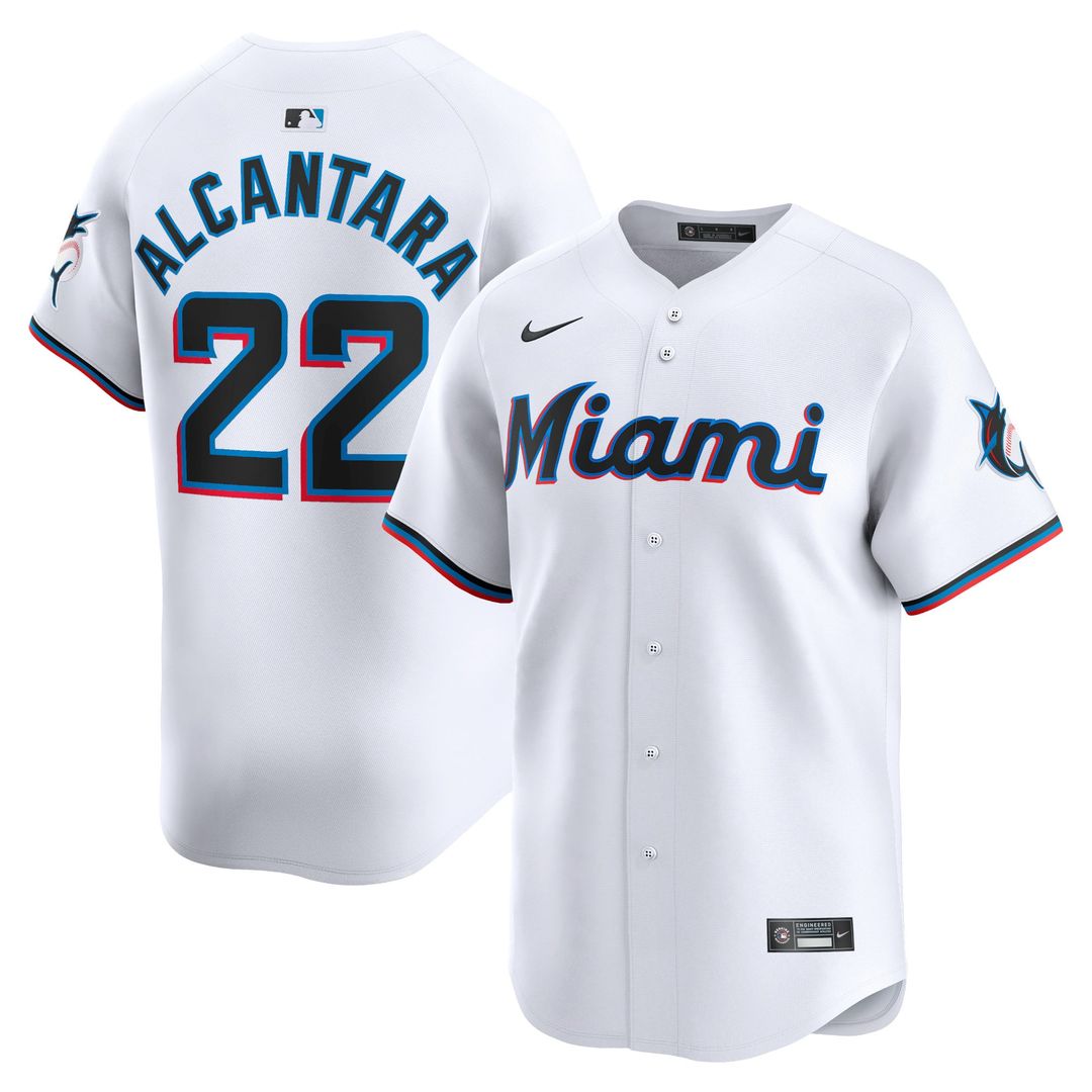 Miami Marlins Nike White MLB baseball jersey